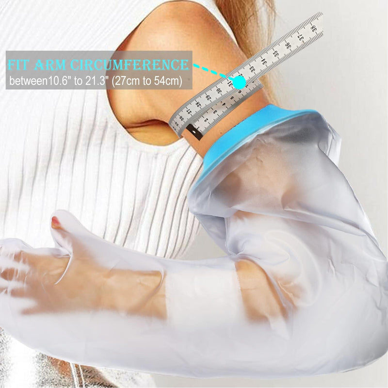 [Australia] - Cast Covers for Shower Arm Adult Waterproof Long full Protector Cover Soft Comfortable Watertight Seal to Keep Wounds Dry Bath Bandage Broken Hand,Wrist,Finger,Elbow Reusable Durable 