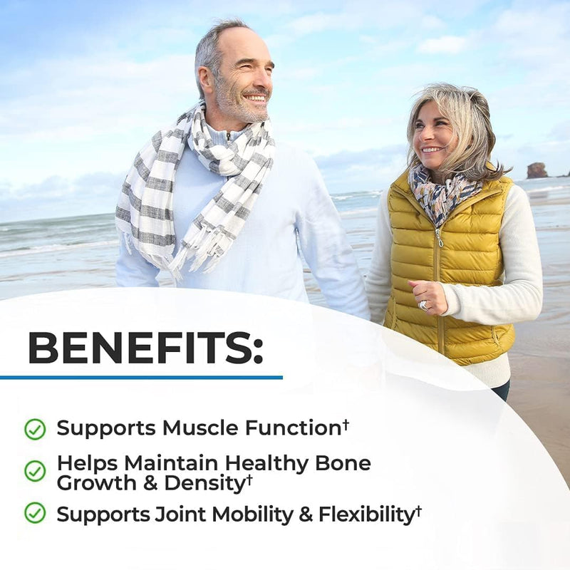 Bone Strength Supplement for Women & Men, 240 Capsules | Vitamin D3 K2 Calcium Magnesium Zinc Boron & More, Gentle Non-Constipating Bone Health Supplement, BioSchwartz, Non-GMO 240 Count (Pack of 1)
