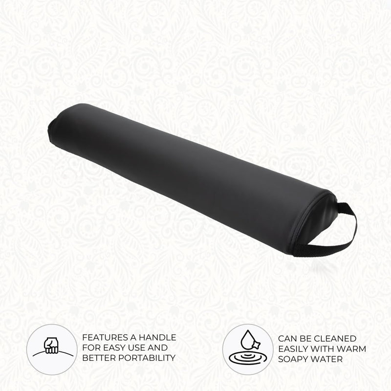 [Australia] - ForPro Premium Half-Round Bolster Pillow for Massage and Yoga, Oil and Stain-Resistant, 6‚ÄùW x 3" H x 26‚ÄùL, Black 
