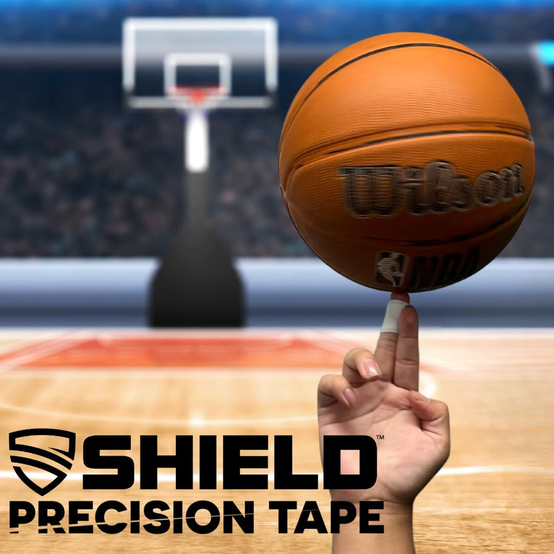 [Australia] - SHIELD 1 Inch Athletic Tape – Precision Tape 12 Pack – Strong Cotton, Easy Tear, No Residue – Made in USA – Rigid Sports Wrap for Fingers, Thumbs, Toes, First Aid, Training 
