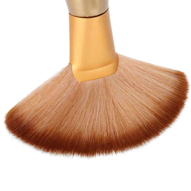 [Australia] - Soft Fan-Shaped Neck Duster Brush, Large Sweep Hair and Face Cleaning Brush for Salon Stylists and Barbers 