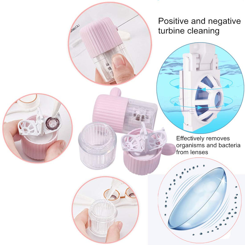 [Australia] - MUDOR Portable Contact Lens Cleaner Machine - Contact Lens Washer with Drawstring for Daily Care Fast Cleaning Soft and hard Contact Lenses (Rhine Green) Rhine Green 
