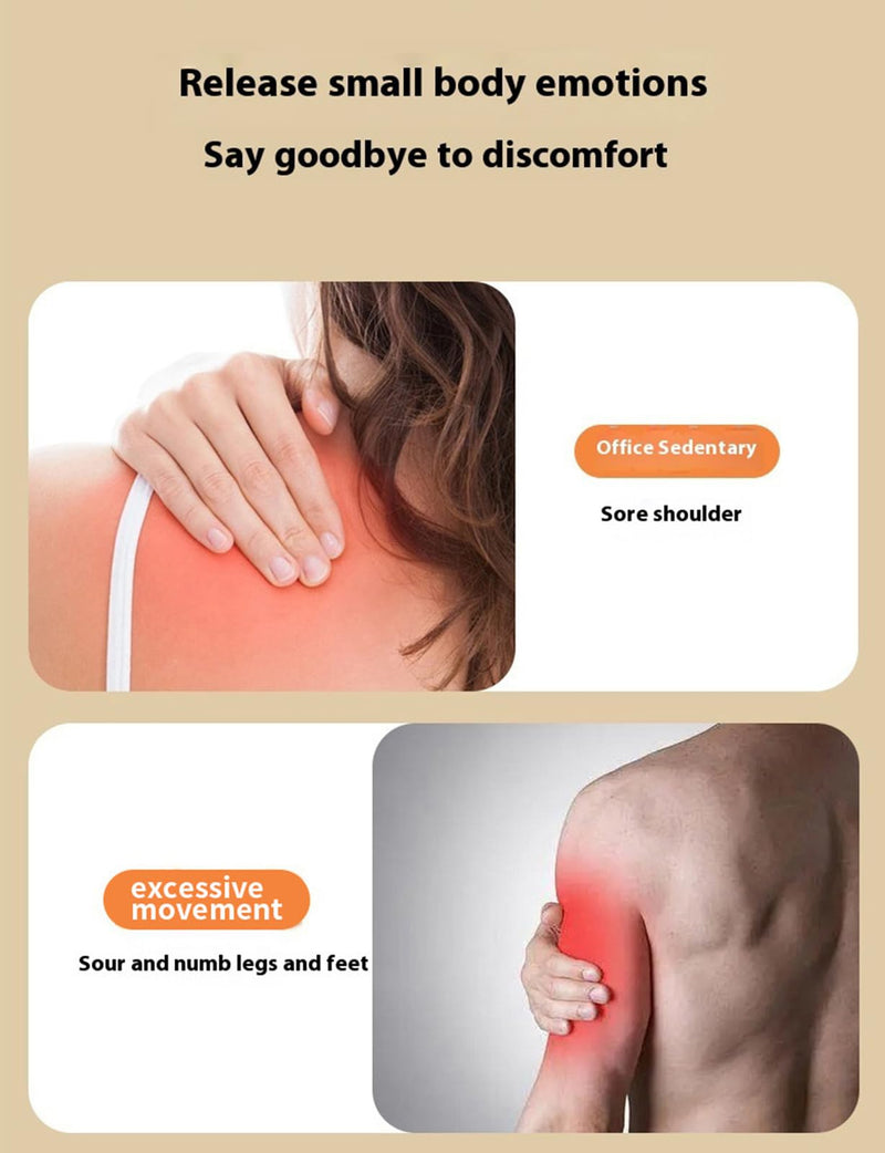 [Australia] - Deep Tissue Massage Gun with Bend Handle, 12MM Percussion, 4 Replaceable Heads, Less-Shock Design for Back, Neck, Foot, Leg, Shoulder 