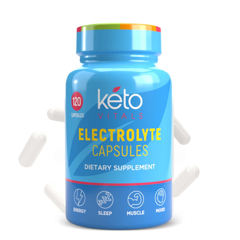 Electrolyte Capsules - The Original Keto Electrolyte Pills Supplement | Salt Tablets For Daily Hydration* - Calorie Free, Carb Free - Convenient Travel Alternative To Powder Drink Mixes