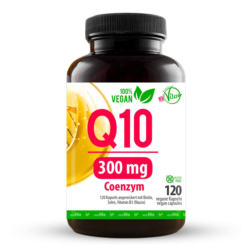 [Australia] - Coenzyme Q10-300mg per capsule high dose, 100% vegan - 120 capsules - bioactive - from plant fermentation - laboratory tested, with B3, biotin, selenium 