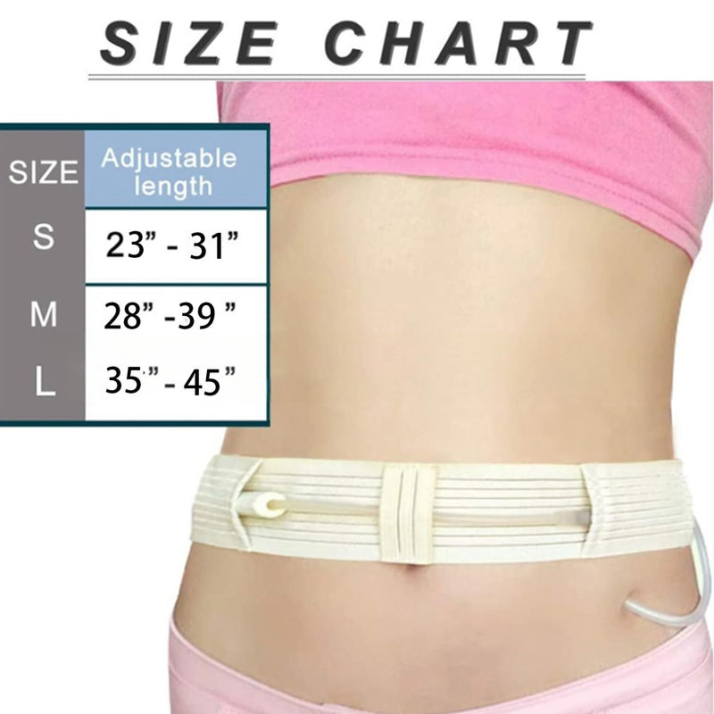[Australia] - Breathable Peritoneal Dialysis Belt PD Catheter Mesh Pouch G-Tube Feeding Tube Peg Tubing Accessories Transfer Set Fixation Medical Nursing Supplies Adult Soft Adjustable Belly Band ((Medium 28"-41")) (Medium 28"-41") 