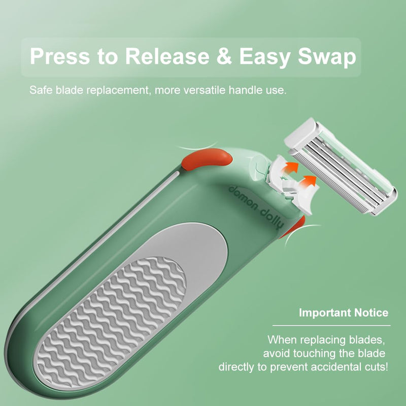 [Australia] - Razor for Women – Travel Essentia,Women's Travel Razor with 6 Refills & 3 Blades – Bikini, Legs & Face Shaver – Comfort Glide System – Compact Green 