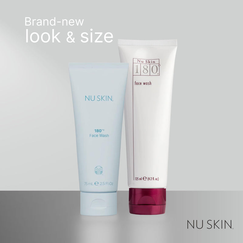 Nu Skin 180° Face Wash | Vitamin C | Mature Skin | 2.5 Fl Oz | 2 Pack | Moisturizing cleanser with Vitamin C | Gently cleans mature skin without over-drying 2.5 Fl Oz (Pack of 2)