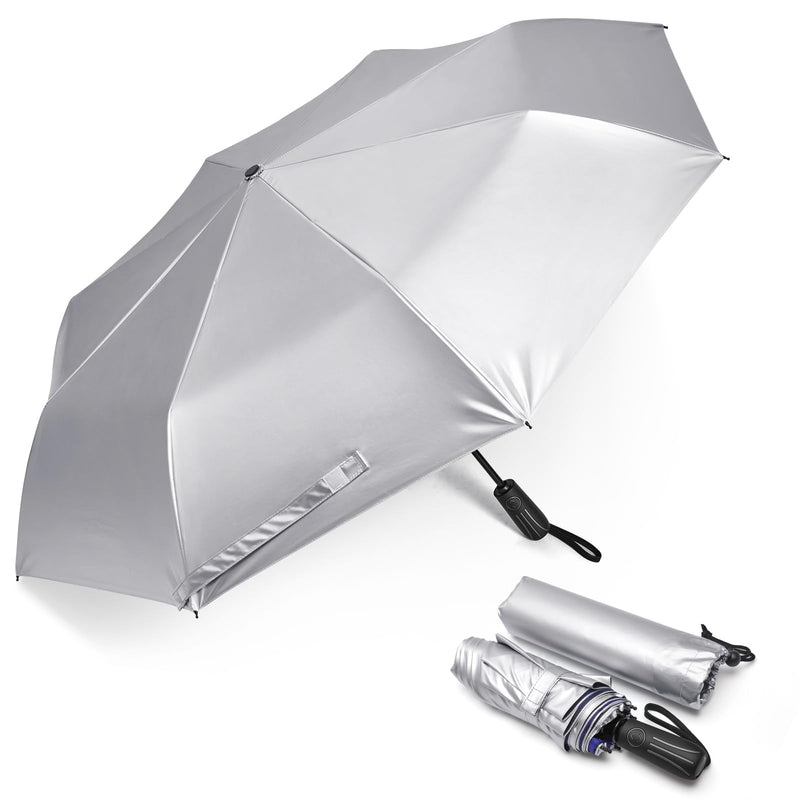 G4Free UPF 50+ UV Protection Sun Umbrella Double Layer and 62 Inch Automatic Open Golf Umbrella Extra Large Bundle
