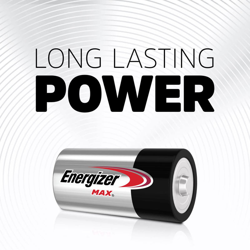 Energizer MAX C Batteries, Premium Alkaline C Cell Batteries (8 Battery Count) 8