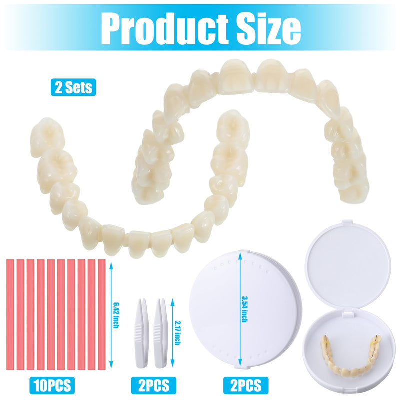 [Australia] - 16 Pcs Dentures DIY Repair Kit Fake Teeth Kit Make Your Own Dentures Kit Repair Missing Teeth Easy and Convenient Customizable Denture Solution for Improve Smile 