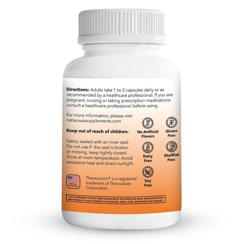[Australia] - Theracurmin Turmeric Curcumin Supplement, 60 Count, High Absorption Turmeric & Curcumin -Joint Support Supplement - 42.6X More Bioavailablity 60 Count (Pack of 1) 