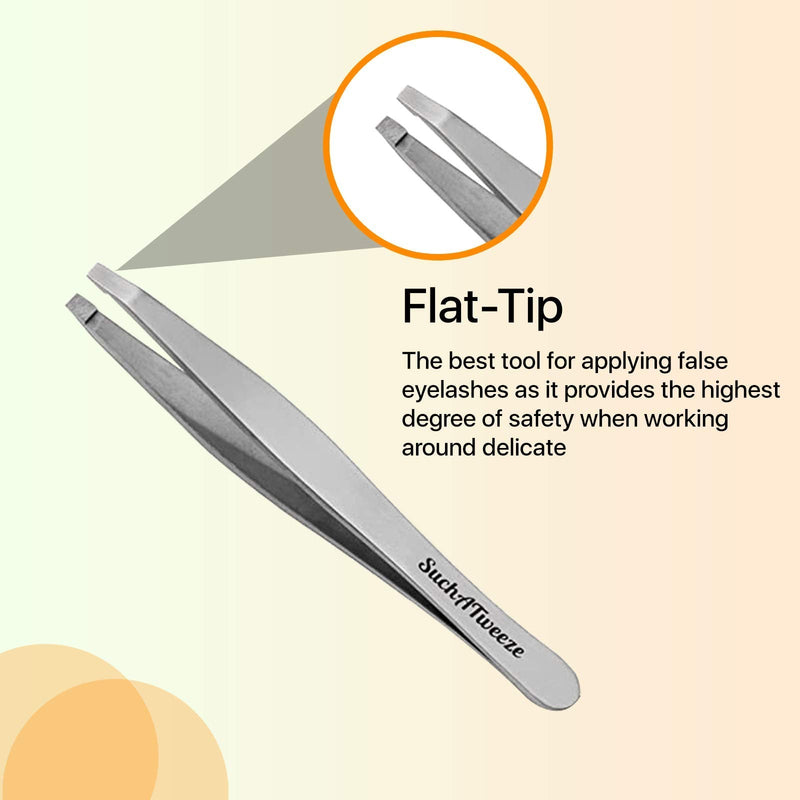 Slant Tweezers Premium Stainless Steel Precision Tweezer For Men & Women. Guaranteed Professional And Home Use - Best For Facial & Body Hair Removal!