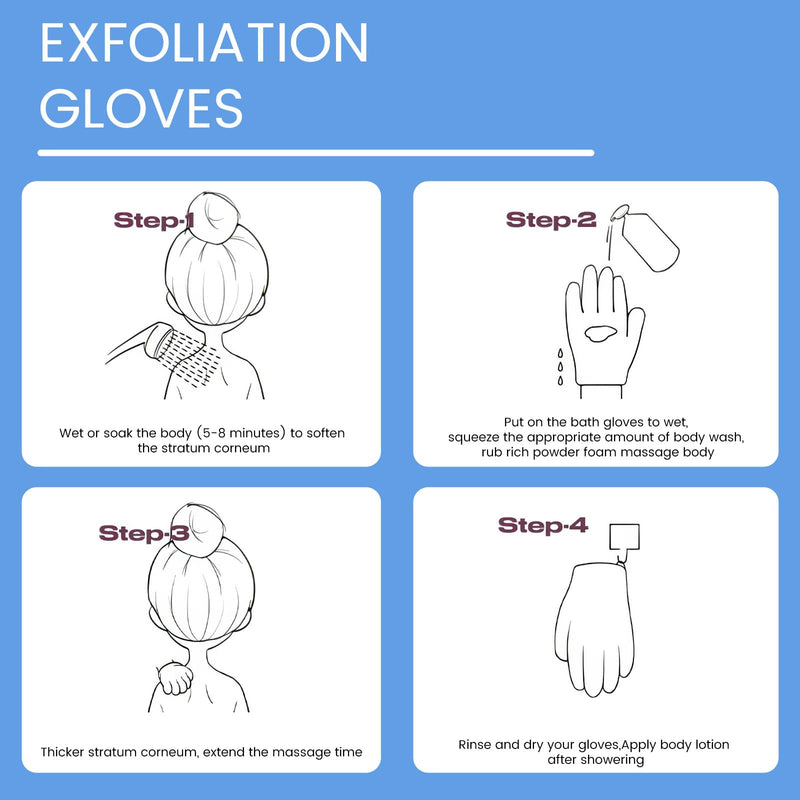[Australia] - Pack of 2 peeling gloves, washing gloves, exfoliating gloves, body shower gloves, massage peeling gloves, gloves for body and face with hooks - red, 3 pieces 