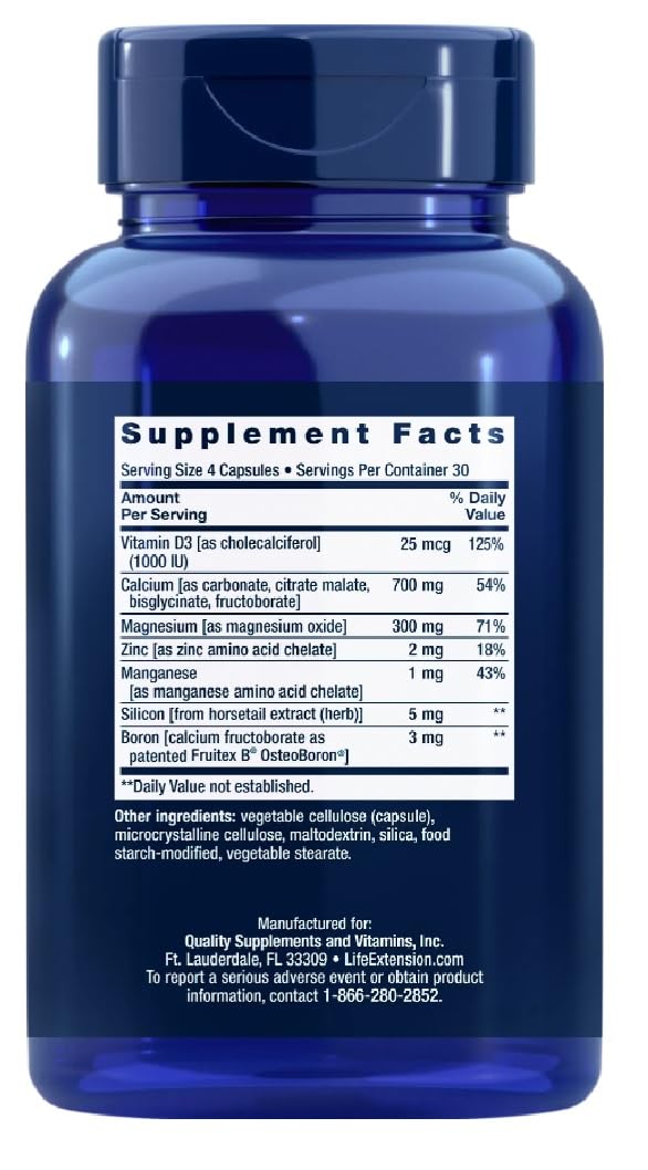 Life Extension - Bone Restore | Support for Bone Health with Essential Minerals - 120 Capsules