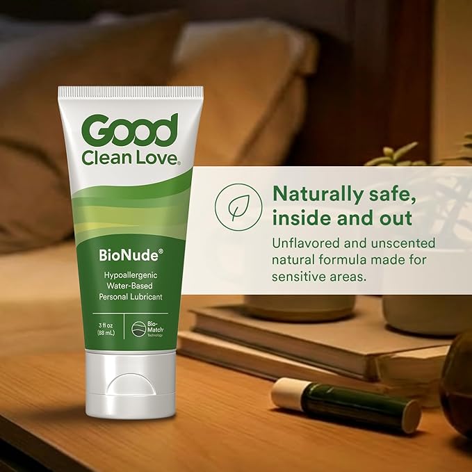 Good Clean Love BioNude Ultra Sensitive Personal Lubricant, Water-Based & Hypoallergenic Lube, Unscented Intimate Wellness Gel for Men & Women, 3 Oz 3 Fl Oz (Pack of 1)