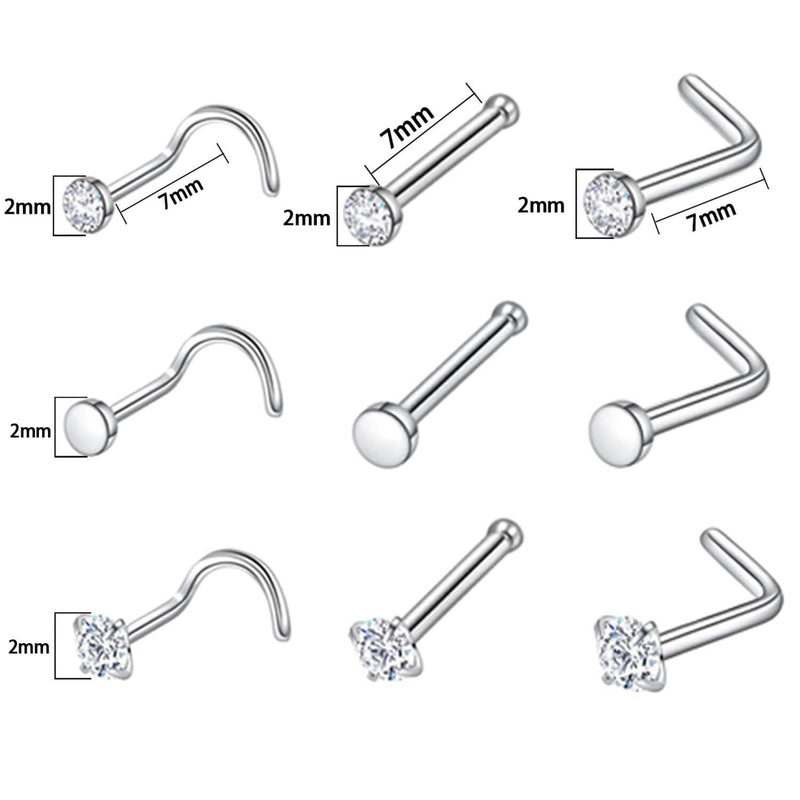 [Australia] - 94PCS Mixed-pack Piercing Kits for All Body Piercings Stainless Steel 14G 16G 20G Jewelry and Needle with Tools Nose Septum Lip Ear Belly Button Cartilage Tragus 94 Pcs 