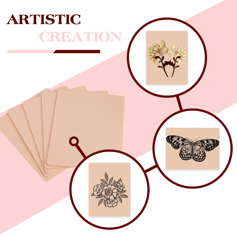 [Australia] - 5Pcs Fake Skin 3MM - Ruicoo Tattoo Skin Double Sides Tattoo Practice Skin, Tattoo Fake Skin for Beginners and Experienced Artists Tattoo Supplies 5pcs 3MM tattoo skin 