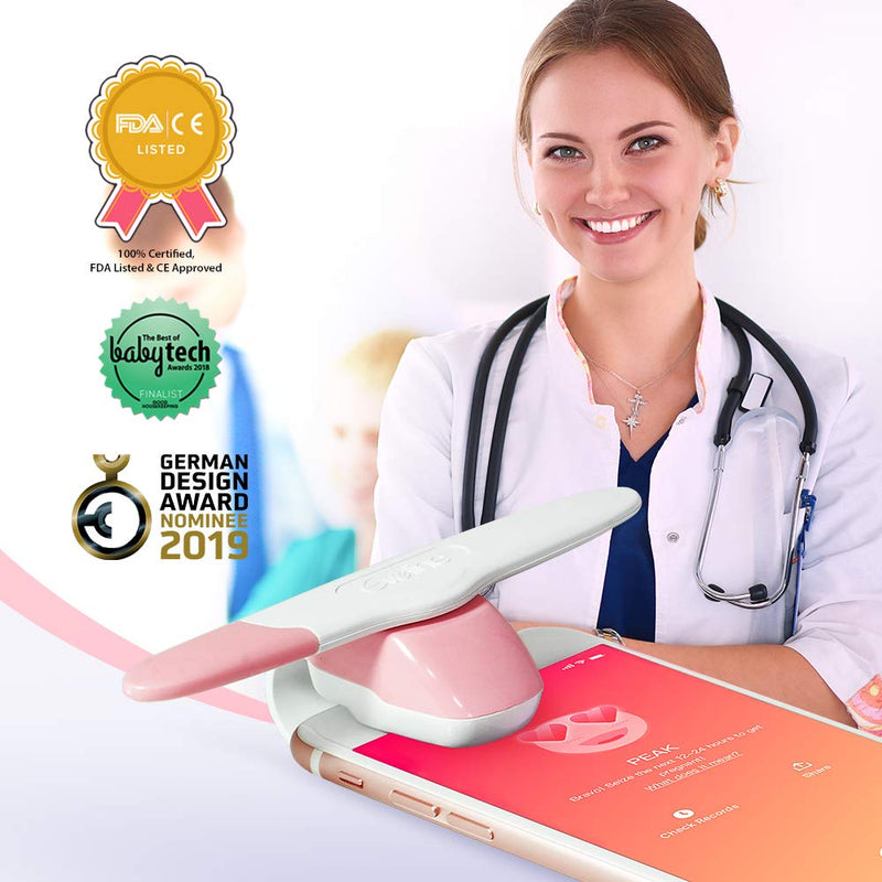 Eveline Digital Ovulation Test Predictor Kit - Easy at Home Ovulation Test Strips with Smart Scanner, Digital Results on Eveline App, 1 Cycle Supply Pregnancy Must-Haves - 99% Accuracy, 5 LH Strips 1 Count (Pack of 1)