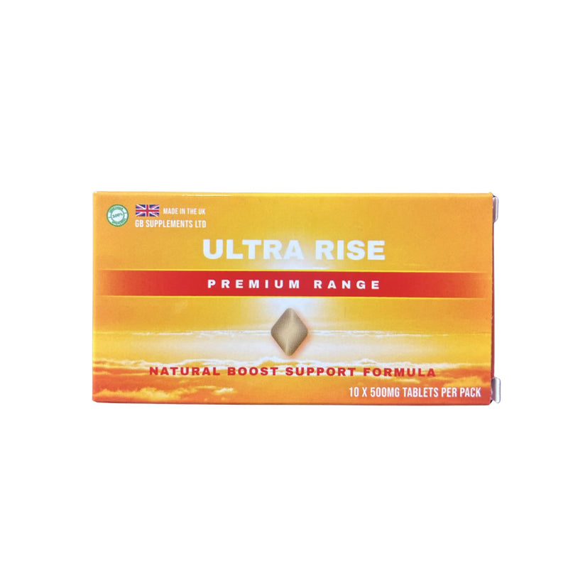 Ultra Rise - 10 x 500mg Tablets | 100% Natural Boost Support Formula | HIGH Strength Ginseng, Maca, Tribulus & More | Supports Vitality, Focus, and Inner Assurance Without Caffeine