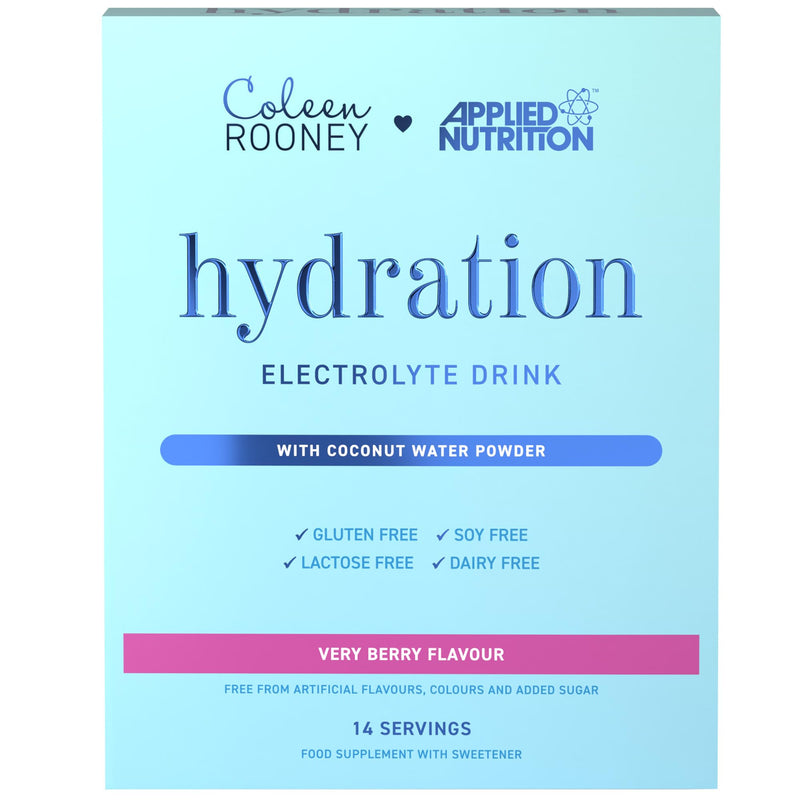 Applied Nutrition - Coleen Rooney - Hydration Powder - Coconut Water Infused - Best Electrolyte Drink Mix - Best Travel Hydration Sachets - Rapid Hydration Formula (14 Sachets - 7g Each) (Very Berry) Very Berry