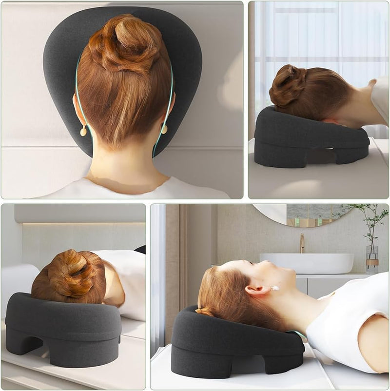 [Australia] - Face Down Pillows Massage Pillow for Bed Headrest Prone Down Sleeping Adjustable Memory Foam Stomach - Face Down Pillow After Eye Surgery (Dark Grey) Dark Grey 