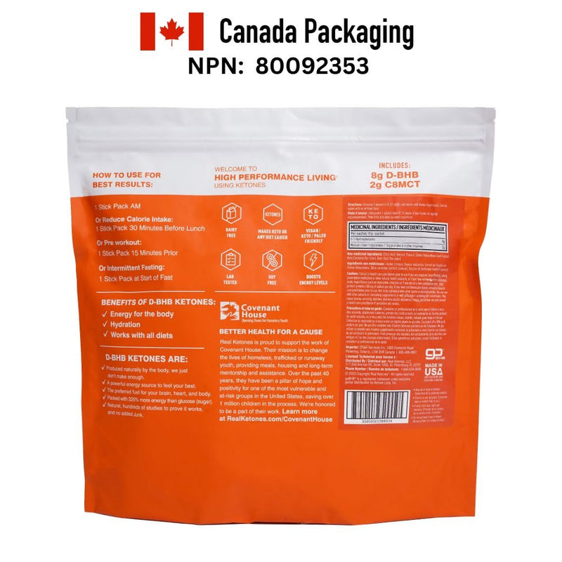 [Australia] - Real Ketones MCT & BHB Exogenous Ketones Drink Mix Packets Elevate Keto Electrolytes Powder Packets No Sugar with 4 Main Electrolytes plus Hydrating Proprietary Keto BHB - 30 Pack Orange Orange Blast 