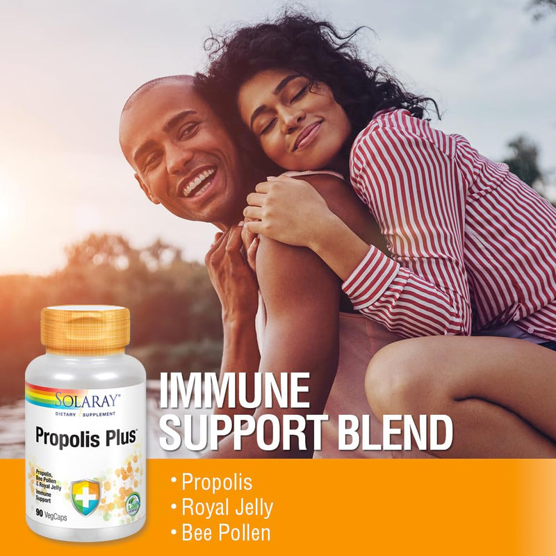 [Australia] - SOLARAY Propolis Plus | Healthy Immune System Support with Propolis, Bee Pollen & Royal Jelly | 90 VegCaps 