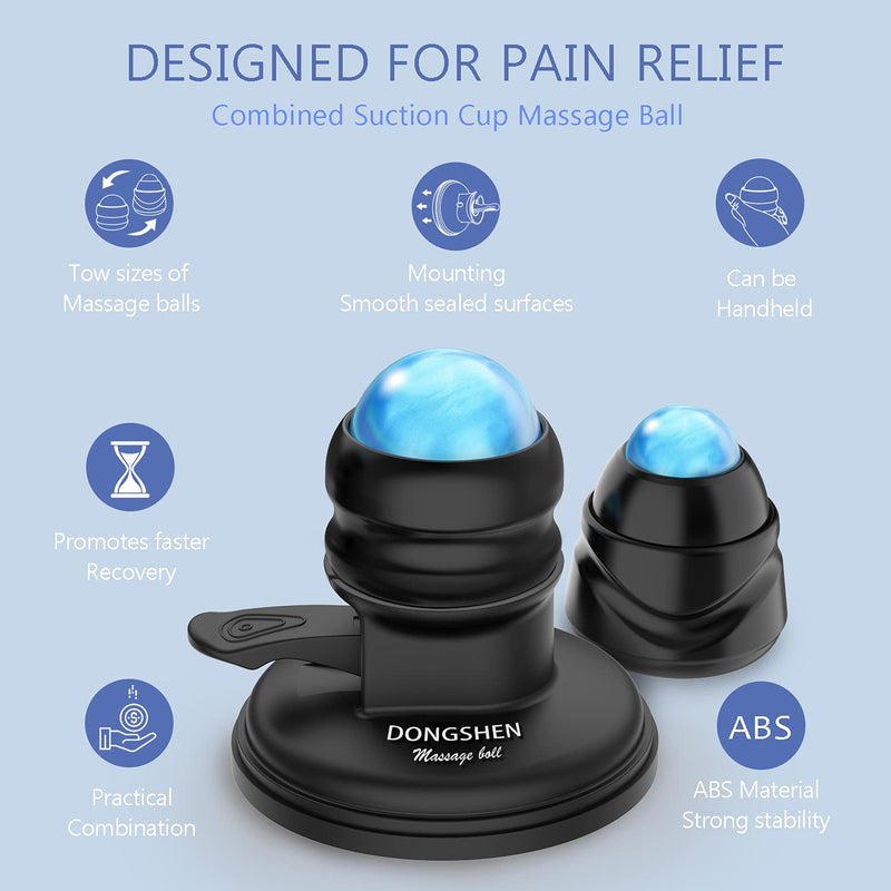 [Australia] - Massage Ball Deep Tissue 2 in 1 Mountable Muscle Massage Roller for Pain Relief, Trigger Point ，Relieve Fascia Muscle Knot and Joint Pain Relax Full Body MB-SET-BLU 