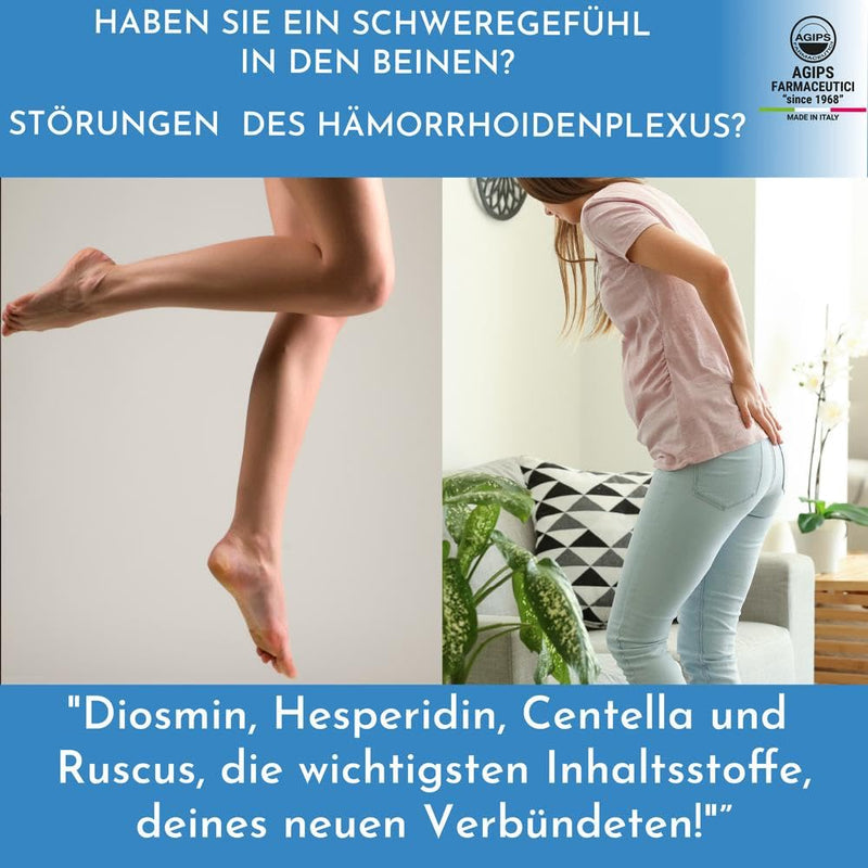 [Australia] - Useful for blood circulation in the leg veins with Hesperidin Diosmin 400mg Microcirculation for varicose veins and ruptured capillaries 90 tablets Venoside Agips (3 boxes) 3 boxes 