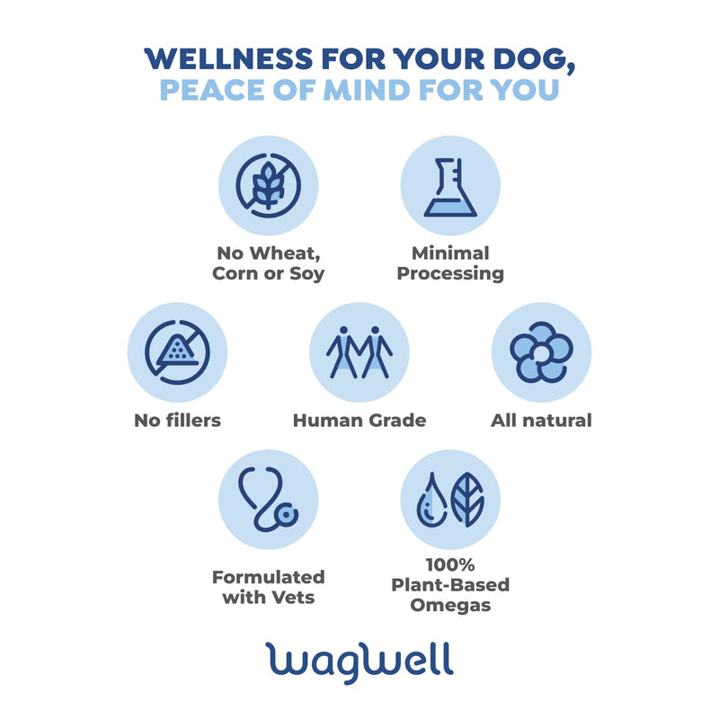 WagWell Ahiflower Omega Oil - Vet-Formulated Skin, Coat, Hip and Joint Supplement for Dogs - Plant-Based Omega 3, 6 and 9 Supplement - Natural Non-GMO Dog Omega Oil, 8 fl.oz. Pump Bottle - PawsPlanet Australia