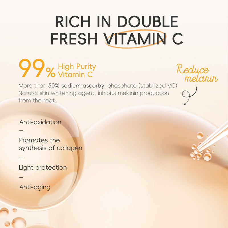 Vitamin C Skincare Set, 5-In-1 Skincare Gift Set With Cleanser, Toner, Face Serum, Face Cream, And Eye Cream, Skin Care Products For Teen Girls, Long-Lasting Moisturizing Skincare Set For Gift（5pcs）