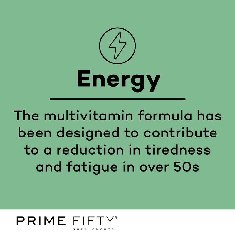 Fighting Fatigue Supplement – 28 Day Supply – Energy Tablet with Vitamin B12, Magnesium & Iron for Over 50s – Co-Enzyme & C, D & B Vitamin Tablets for Tiredness & Fatigue 28 Day Supply (Pack of 1)