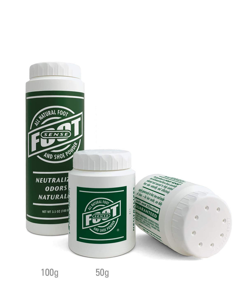 FOOT SENSE All Natural Foot & Shoe Powder, Foot Deodorant, Talc-Free, Odor Eliminator, Disinfects & Deodorizes, Long-Lasting up to 6 Months Safe for Men, Women, Kids, Athletes, 50g (2 Pack) 1.76 Ounce (Pack of 2)