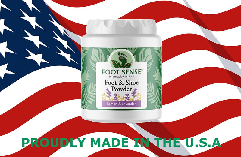 FOOT SENSE All Natural Foot & Shoe Powder, Foot Deodorant, Talc-Free, Odor Eliminator, Disinfects & Deodorizes, Long-Lasting up to 6 Months Safe for Men, Women, Kids, Athletes, 50g (4 Pack)