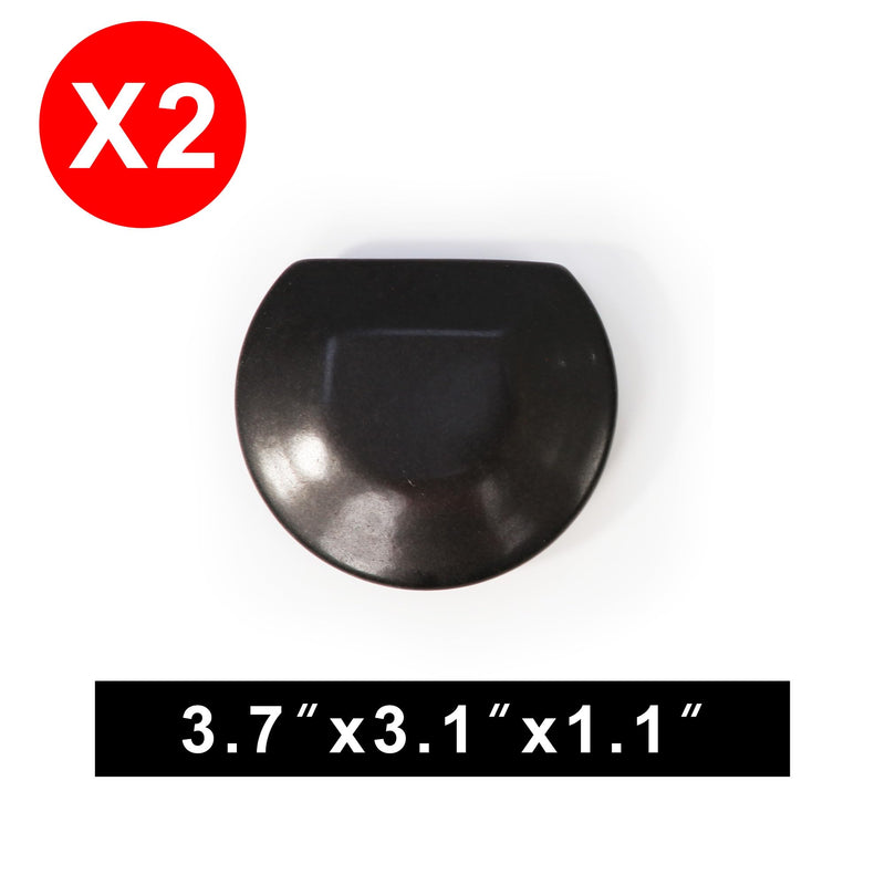 [Australia] - Master Massage 2-Piece Large Three Quarter Round Circle Circular Contour Hot Stones Set - Trigger Point and Acupressure Tools-Black Basalt Lava Rock Massage Tool Stones for Stone Massage - Large Size Three Quarter Round Basalt Black 