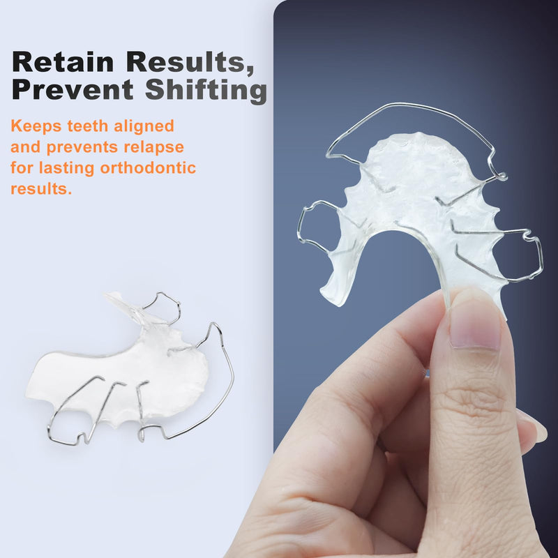 [Australia] - 2 Hawley Retainer for Custom Teeth Retention, Custom-Fit Two Retainers for Upper and Lower Teeth - Comfortable and Durable 