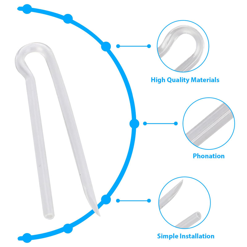 GVSS 10 x Transparent Replacement Tubes for Hearing Aids 3.6 x 2 mm, Flexible for Hearing Amplifiers, Clear Sound Transmission, Compatible with Most Models