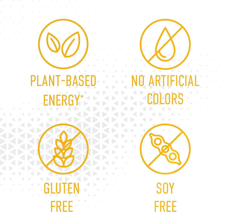 [Australia] - Energy Gummies, 1125mg of Plant-Based Caffeine Chews per Bottle, Long Lasting Energy Boosters, Tropical (15ct) 