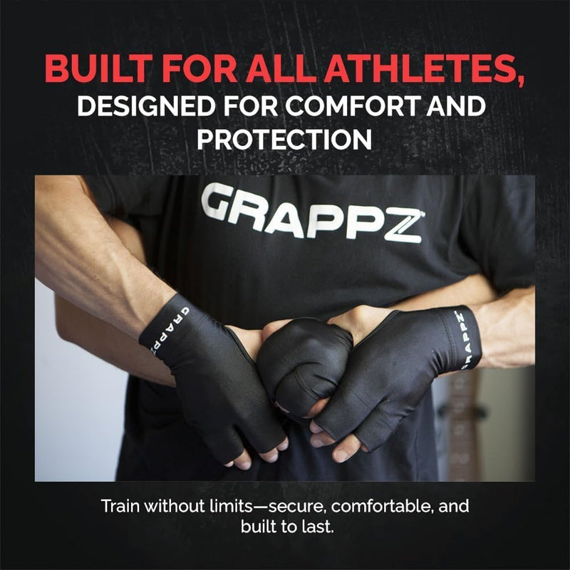 [Australia] - Grappz Finger Support Athletic Compression Gloves – Athletic Buddy Tape & Trigger Finger Splint Alternative – Finger Sleeve & Brace, Arthritis Pain Relief & Joint Stabilizer for All Sports, Unisex X-Small 