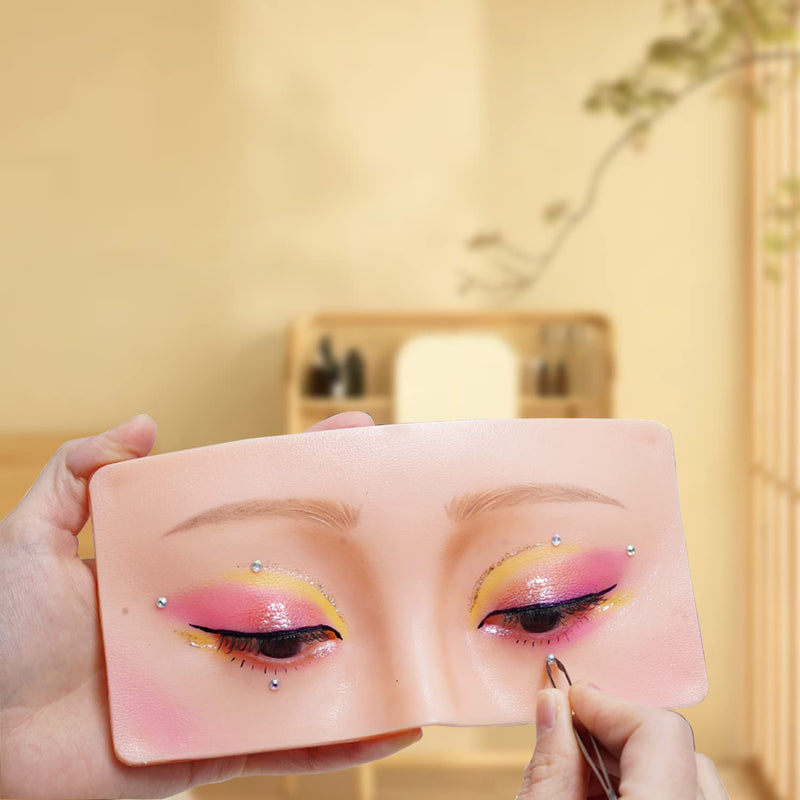 [Australia] - Makeup Practice Face, Bueuo 3 Pcs Make up Practice Board Makeup Mannequin Face 3D Realistic Pad for Make up Artist Beginner Self-taught or Professional Enthusiasts half board Black+Yellow+White 