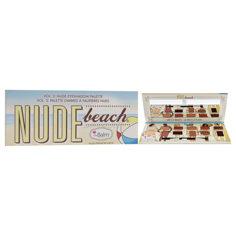 [Australia] - theBalm Nude Beach Eyeshadow Palette, Durable Long-Lasting, Professional Cosmetic Set, 12 Eye-Popping Shades, Triple-Milled Pigments 0.382 Oz 