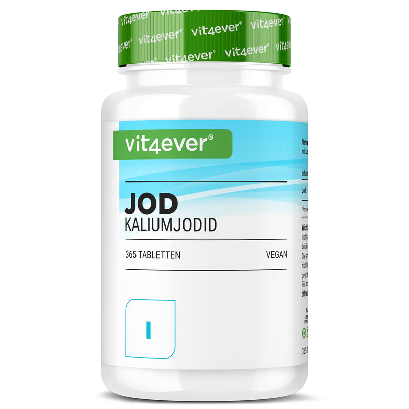 [Australia] - Iodine 400µg - 365 tablets made of potassium iodide - potassium iodide for 1 year supply - without unwanted additives - high dosage - vegan 