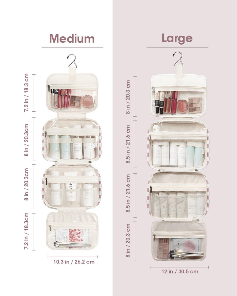 Narwey Hanging Toiletry Bag for Women with TSA Approved Clear Toiletry Bag