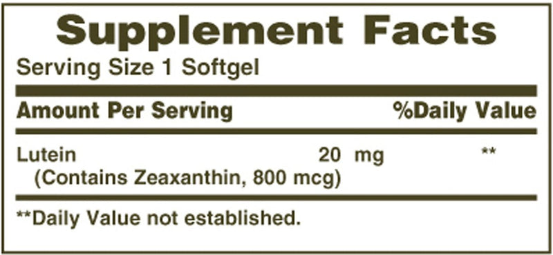 [Australia] - Nature's Bounty Lutein 20 mg 40 Softgels (Pack of 2) 40 Count (Pack of 2) 
