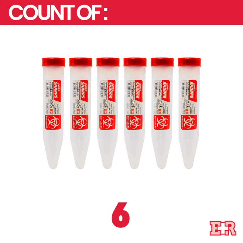 [Australia] - Ever Ready First Aid Porta Sharps Transportable Sharps Container with Locking Mechanism - 6 Count 