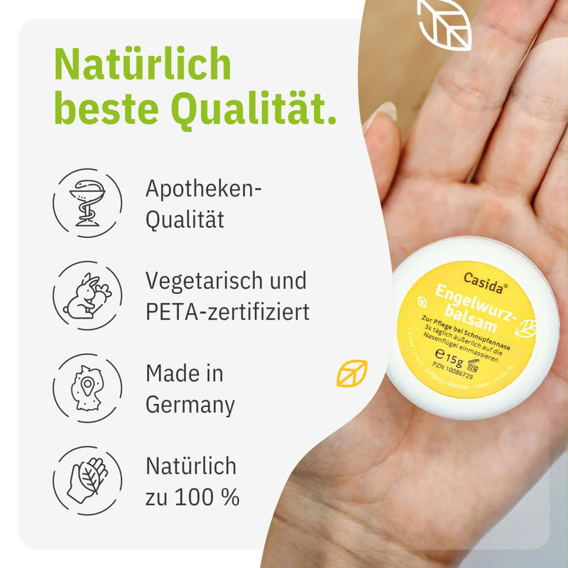 [Australia] - Casida® angelica balm for babies and children - care balm for sensitive cold noses - with pure oils, natural ingredients - 15g 