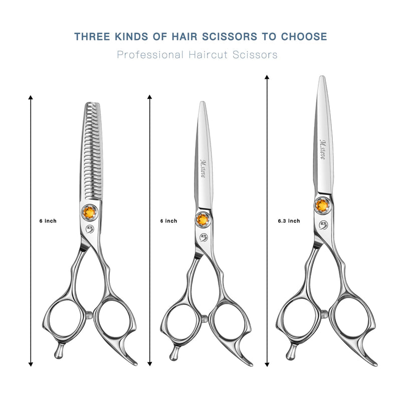 Professional Hair Cutting Scissors 6 Inch, VG10 Stainless Steel Barber Shears, Extremely Sharp Hairdressing Scissors for Salon & Home Use, Ambidextrous Left Right Hand Hair cutting shears