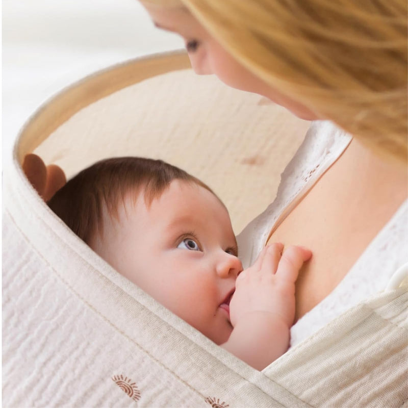 [Australia] - Muslin Nursing Cover for Breastfeeding, Breathable Privacy Nursing Covers with Arch Neckline for Hands-Free View, Soft Cotton Multi-use Adjustable Nursing Apron Cover | Carseat Cover (Rainbow) Rainbow 