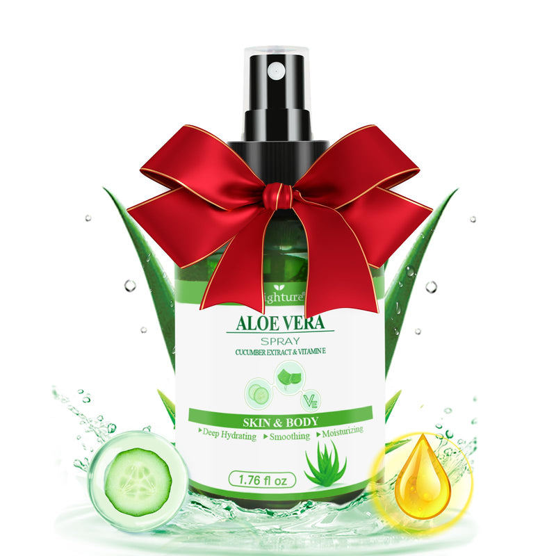 Aloe Vera Spray for Hydrating Nourishing Facial Skin in Winter, Aoe Vera Spray Extract from Freshly-cut Aloe and Cucumber Essence for Moisturizing Skin, Fast Absorbing, Easy to carry, 1.73 oz 1.72 Fl Oz